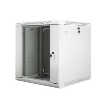 Lanberg wall-mounted installation rack cabinet 19'' 12U 600x600mm gray (glass door) Lanberg wall-mounted installation rack cabinet 19'' 12U 600x600mm gray (glass door)