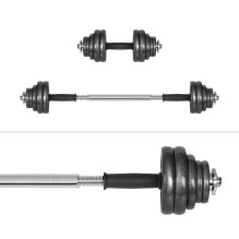 REBEL ACTIVE reguliuojamo svorio hanteliai dėkle, 30 kg, su štanga
