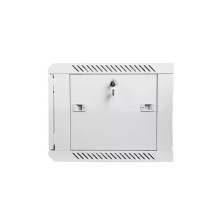 Szafa instalacyjna wisząca 19 cali 6U 600X450mm szara (drzwi szklane)