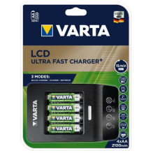 Varta LCD itin greitas įkroviklis+ (įskaitant 4x Mignon, AA, 2100 mAh) Varta LCD itin greitas įkroviklis+ (įskaitant 4x Mignon, AA, 2100 mAh)