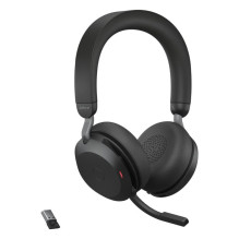 Jabra Evolve2 75 UC stereo USB-A, juodas, su įkrovimo stotele Jabra Evolve2 75 UC stereo USB-A, juodas, su įkrovimo stotele