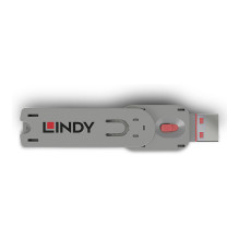 LINDY raktas USB A tipo prievado užraktui, rožinis LINDY raktas USB A tipo prievado užraktui, rožinis