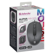 Kompiuterio Pelė - MOUSE DEFENDER ALPHA MB-507 OPTICAL 1000dpi 3P SILENT CLICK BLACK Kompiuterio Pelė - MOUSE DEFENDER ALPHA MB-507 OPTICAL 1000dpi 3P SILENT CLICK BLACK