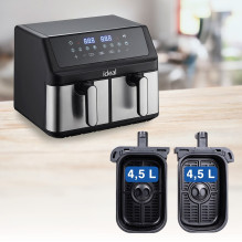 IDEAL Fat-free fryer, double horizontal 9L, 8 functions - including food drying IDEAL Fat-free fryer, double horizontal 9L, 8 functions - including food drying