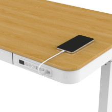 ACTIVEJET desk with electric height adjustment 120x60 ET119S white / oak ACTIVEJET desk with electric height adjustment 120x60 ET119S white / oak