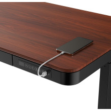 ACTIVEJET desk with electric height adjustment 120x60 ET119S black / walnut