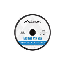 Lanberg CA-HDMI-30FB-0200-BK optinis kabelis HDMI M / M 20m v2.1 8K AOC Lanberg CA-HDMI-30FB-0200-BK optinis kabelis HDMI M / M 20m v2.1 8K AOC