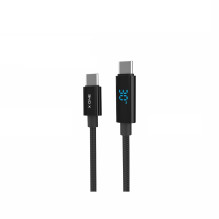 X-ONE BoltLink LED Rodomi duomenys cable - tipas C į C - max 100W 1,5 m juodas X-ONE BoltLink LED Rodomi duomenys cable - tipas C į C - max 100W 1,5 m juodas