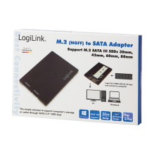 Logilink Adapteris M.2(NGFF) auf Sata Einbaurahmen Logilink Adapteris M.2(NGFF) auf Sata Einbaurahmen