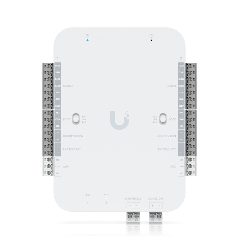 2 durų kontroleris Ubiquiti UA-Retrofit-Hub-2 (Wiegand, OSDP, 12 / 24V DC, 2x RJ45)