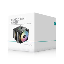 Procesorius - DeepCool AG620 G2 ARGB, Dual 12 cm Ventiliatoriai, 6 Šilumos Vamzdžiai, Juoda