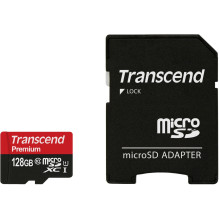 SD microSD Card 128GB Transcend SDXC UHS1 w / adapter SD microSD Card 128GB Transcend SDXC UHS1 w / adapter