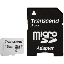 SD microSD Card 16GB Transcend SDHC USD300S-A w / Adapter SD microSD Card 16GB Transcend SDHC USD300S-A w / Adapter