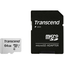 SD microSD Card 64GB Transcend SDXC USD300S-A w / Adapter SD microSD Card 64GB Transcend SDXC USD300S-A w / Adapter
