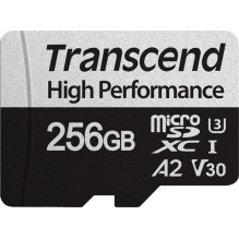 SD microSD Card 256GB Transcend SDXC USD340S w / Adapter