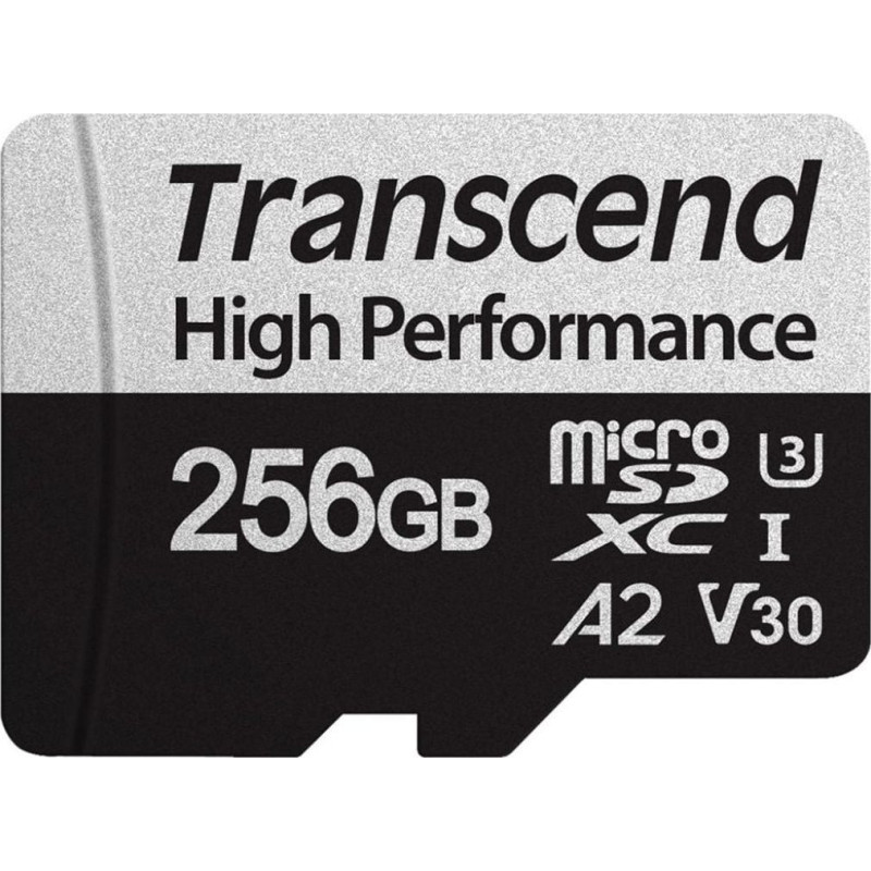SD microSD Card 256GB Transcend SDXC USD340S w / Adapter