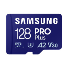 Samsung PRO Plus 128 GB microSDXC (2023) (blau, UHS-I U3, Class 10, V30, A2) Samsung PRO Plus 128 GB microSDXC (2023) (blau, UHS-I U3, Class 10, V30, A2)