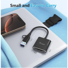 Equip Kartenleser CFexpress Type B USB-C / -A Adapt. 10Gbps Equip Kartenleser CFexpress Type B USB-C / -A Adapt. 10Gbps