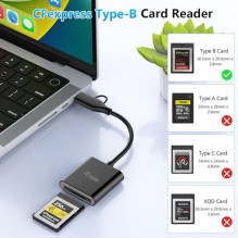 Equip Kartenleser CFexpress Type B USB-C / -A Adapt. 10Gbps Equip Kartenleser CFexpress Type B USB-C / -A Adapt. 10Gbps