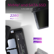 Geh. IcyBox M.2NVMe / SATA SSD mit zweifachem SD CR Geh. IcyBox M.2NVMe / SATA SSD mit zweifachem SD CR