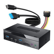 GRAUGEAR Multi Front Blende 8-Port + Kartenleser USB,SD,Micro
