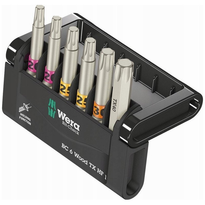 Wera Bit-Check 6 koka TORX uzgaļi HF 1