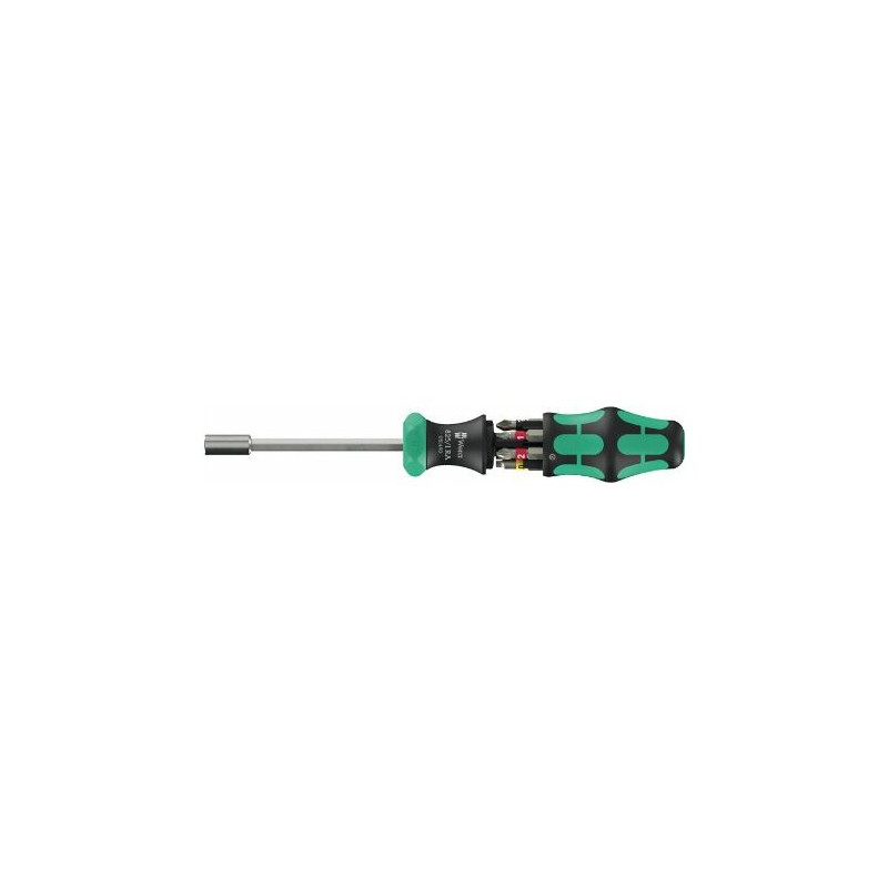 Wera Bit-Satz Kraftform Kompakt 27 RA 1 (Black / grün, 6-teilig, 1 / 4", mit Ratschenfunktion)