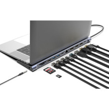 MANHATTAN Dockingstation 12-in-1 4K 1xHDMI 2xDP 3xUSB-A MANHATTAN Dockingstation 12-in-1 4K 1xHDMI 2xDP 3xUSB-A
