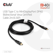 Club3D Kabel USB Typ C – MiniDP 2.1 2m 8K30Hz St / St mažmeninė prekyba Club3D Kabel USB Typ C – MiniDP 2.1 2m 8K30Hz St / St mažmeninė prekyba