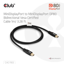 Club3D Kabelis MiniDP 2.1 - MiniDP 2.1 1m 10K60Hz St / St mažmeninei prekybai