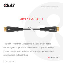 Club3D HDMI-Kabel A - A 2.1 active opt. 8K60Hz UHD 50 Meter retail