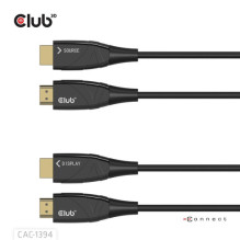Club3D HDMI kabelis A - A 2.1 aktyvus optinis 8K60Hz UHD 100 metrų mažmeninė prekyba