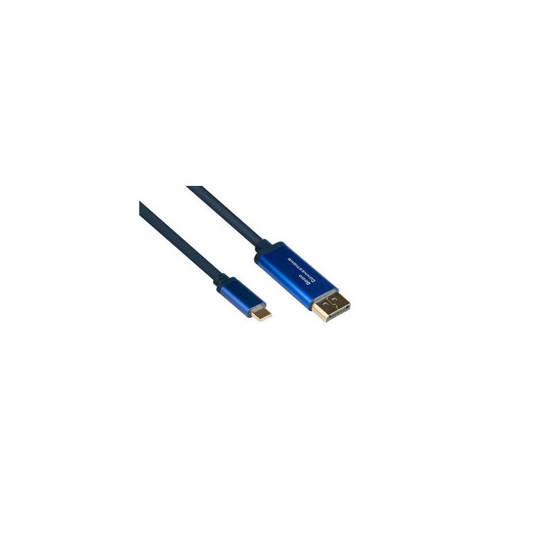 Laidas GoodConnections Good Connections Adapterka SmartFLEX USB-C į DP1.2 Blue 2m