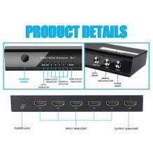 Equip Jungiklis HDMI2.0 5-In / 1-Out +Paparčio lova. 4K / 60Hz 18Gbps Equip Jungiklis HDMI2.0 5-In / 1-Out +Paparčio lova. 4K / 60Hz 18Gbps