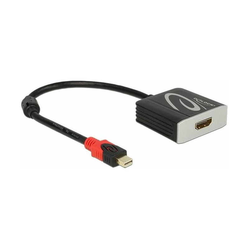 DELOCK Displayport Kabel mini DP – HDMI St / Bu 0.20m schw.