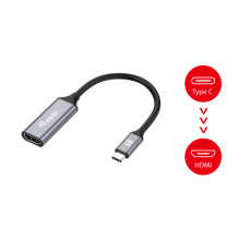 Equip Adapter USB-C- HDMI2.0 St / Bu 4K / 60Hz 0.15m PVC Equip Adapter USB-C- HDMI2.0 St / Bu 4K / 60Hz 0.15m PVC