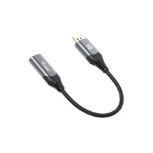 Equip 1.2 DisplayPort to HDMI cable 4K / 60Hz Silver / Blue 0.15m Equip 1.2 DisplayPort to HDMI cable 4K / 60Hz Silver / Blue 0.15m