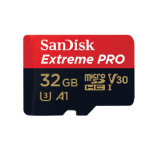 SanDisk Extreme PRO / micro SDHC / 32GB / UHS-I U3 / Class 10 / + Adaptér