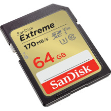 Extreme SDXC 64GB 170 / 80 MB / s V30 UHS-I U Extreme SDXC 64GB 170 / 80 MB / s V30 UHS-I U