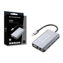 CONCEPTRONIC 7-1 Dock USB-C- HDMI / 3xUSB-A / VGA / + 25cm gr CONCEPTRONIC 7-1 Dock USB-C- HDMI / 3xUSB-A / VGA / + 25cm gr