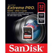 SD Extreme PRO UHS-I kortelė 32GB SanDisk SDHC SD Extreme PRO UHS-I kortelė 32GB SanDisk SDHC
