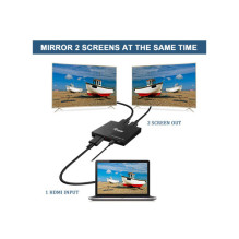 Equip HDMI1.4 2-Port Itin plonas skirstytuvas 4K / 30Hz Black EndlessOS