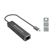 CONCEPTRONIC Adapteris USB-C3.2- GbE / 2xC / 2xA 5Gbs 0.14m sw CONCEPTRONIC Adapteris USB-C3.2- GbE / 2xC / 2xA 5Gbs 0.14m sw
