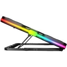 Dzesēšanas paliktnis Rampage GLACIERS50 spēļu klēpjdatoram 14-17", 2600RPM, Black Dzesēšanas paliktnis Rampage GLACIERS50 spēļu klēpjdatoram 14-17", 2600RPM, Black