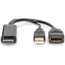 Digitus 4K HDMI to DisplayPort Adapter (Black) Digitus 4K HDMI to DisplayPort Adapter (Black)