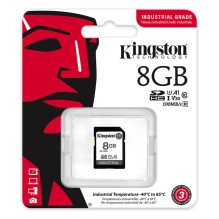 8 GB SDHC karta Kingston Industrial SD Class 10 UHS-I U3 V30 A1 pSLC 8 GB SDHC karta Kingston Industrial SD Class 10 UHS-I U3 V30 A1 pSLC