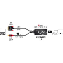 DELOCK Adapteris DVI(24+1) - Displayport juodas 30cm Kabel DELOCK Adapteris DVI(24+1) - Displayport juodas 30cm Kabel