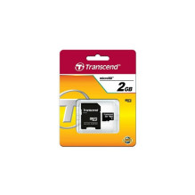 SD microSD kortelė 2GB Transcend su adapteriu (mažmeninė kaina) SD microSD kortelė 2GB Transcend su adapteriu (mažmeninė kaina)