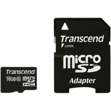 SD microSD Card 16GB Transcend SDHC Class10 w / adapter