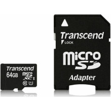 Atminties kortelė Transcend Premium MicroSDXC 64 GB Class 10 UHS-I / U1 (TS64GUSDU1)
